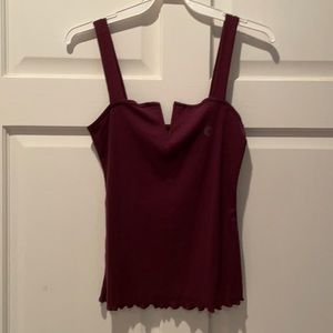 Maroon crop top